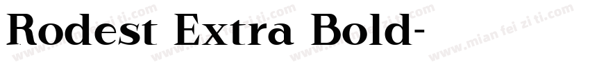 Rodest Extra Bold字体转换